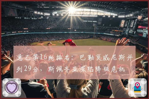 意乙第16轮排名：巴勒莫威尼斯并列29分，斯佩齐亚深陷降级危机